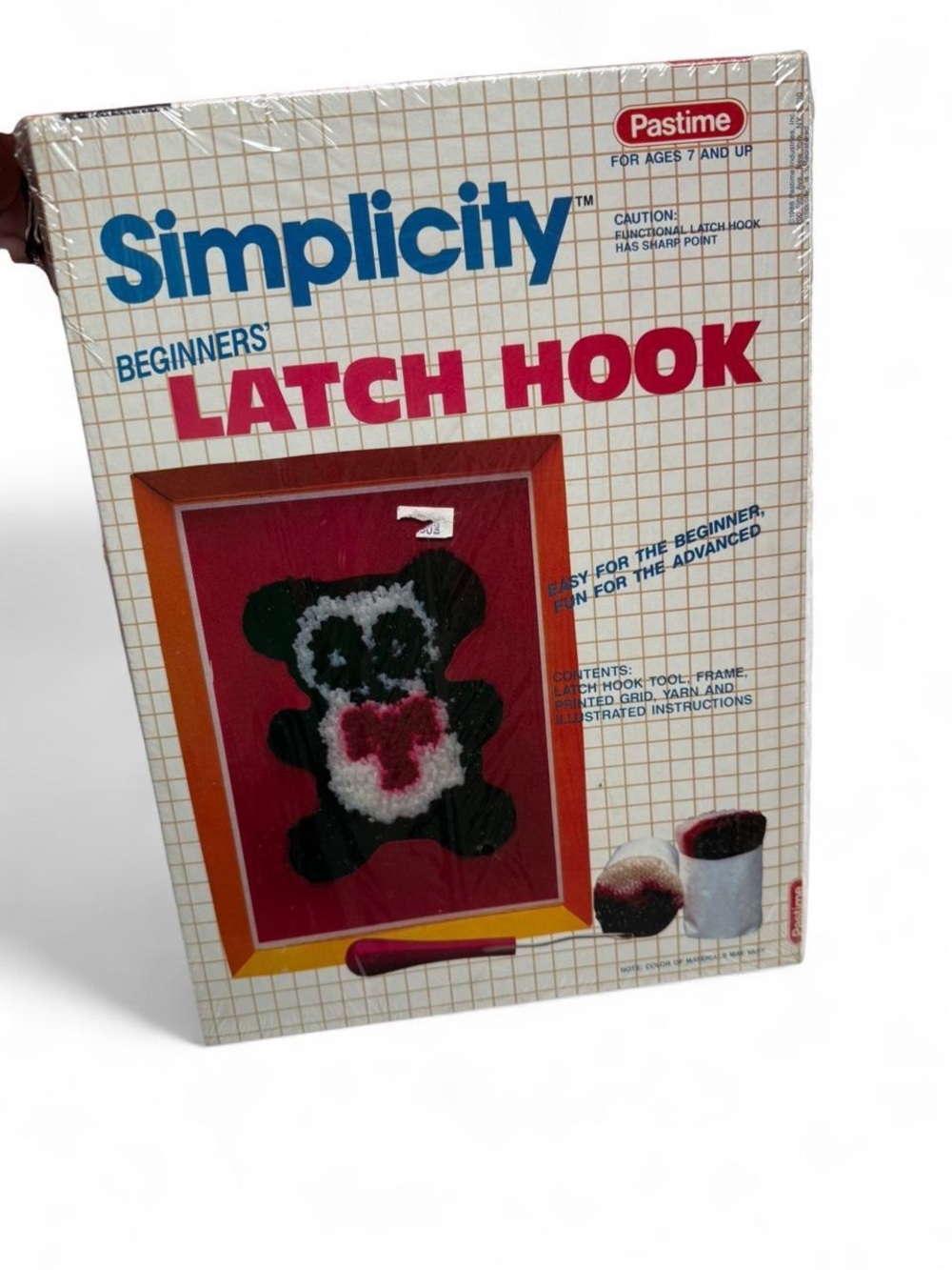 Vintage Simplicity Latch Hook Kit Bear 7107 Sealed Craft